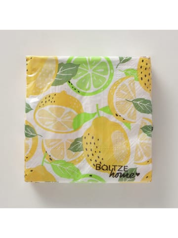 Boltze Servietten "Lemon" in Gelb/ Grün - 20 Stück