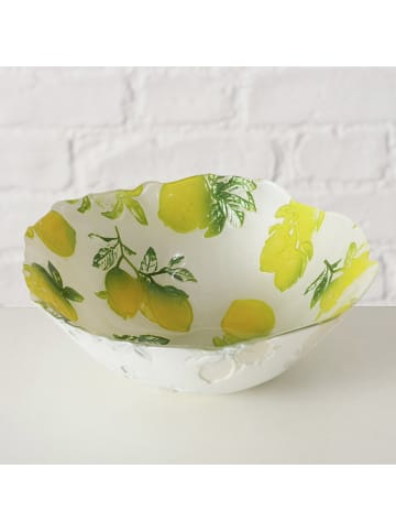 Boltze Miska "Calabria" w kolorze biało-zielono-żółtym - Ø 15 cm
