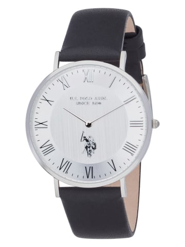 U.S. Polo Assn. Quarzuhr in Schwarz/ Silber/ Weiß
