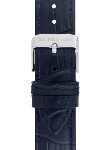 U.S. Polo Assn. Quarzuhr in Dunkelblau/ Silber