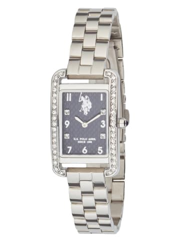 U.S. Polo Assn. Quarzuhr in Silber/ Dunkelblau