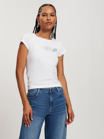Cross Jeans Koszulka w kolorze białym