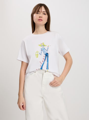 Cross Jeans Koszulka w kolorze białym