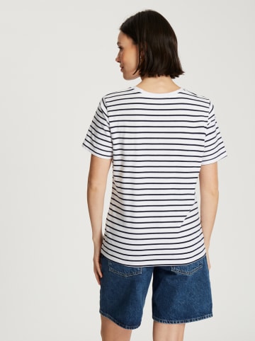 Cross Jeans Shirt in Weiß/ Schwarz