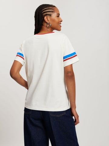 Cross Jeans Shirt in Weiß/ Hellblau