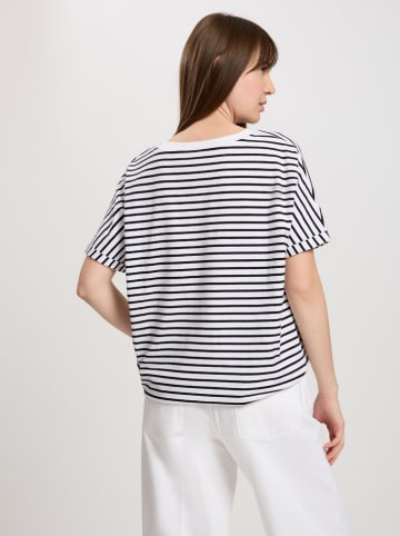 Cross Jeans Shirt in Weiß/ Schwarz