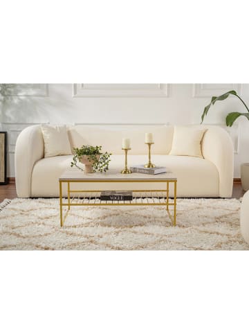 Evila Couchtisch in Beige/ Gold - (B)95 x (H)42 x (T)55 cm