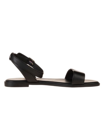 Tommy Hilfiger Leren sandalen zwart