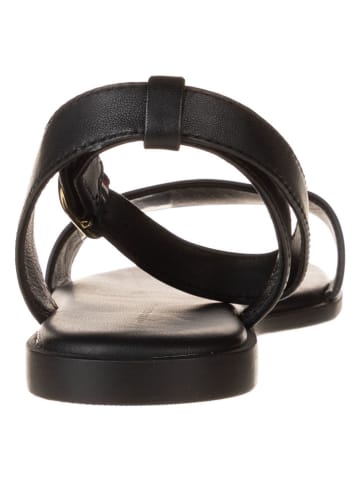 Tommy Hilfiger Leren sandalen zwart