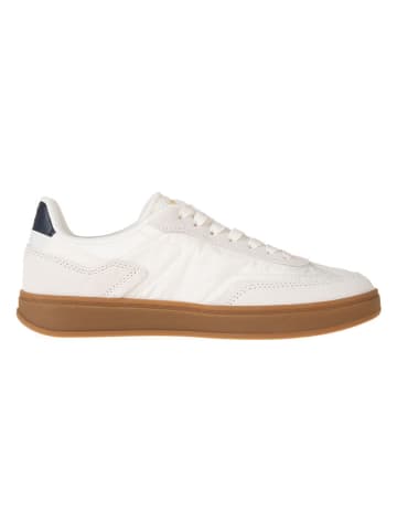 Tommy Hilfiger Leder-Sneakers in Creme
