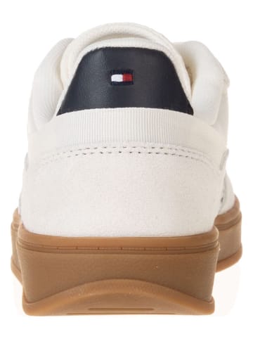 Tommy Hilfiger Leder-Sneakers in Creme