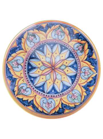 Villa d´Este Pizzateller "Scilla" in Blau/ Gelb - Ø 33 cm
