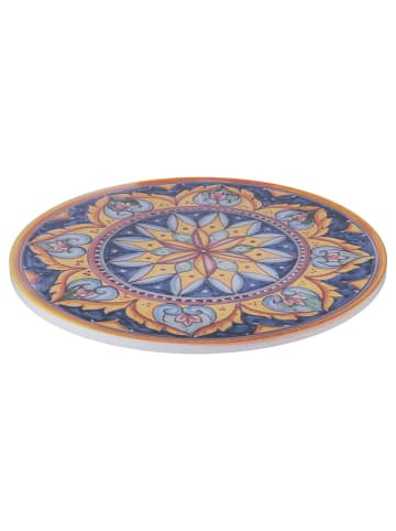 Villa d´Este Pizzateller "Scilla" in Blau/ Gelb - Ø 33 cm
