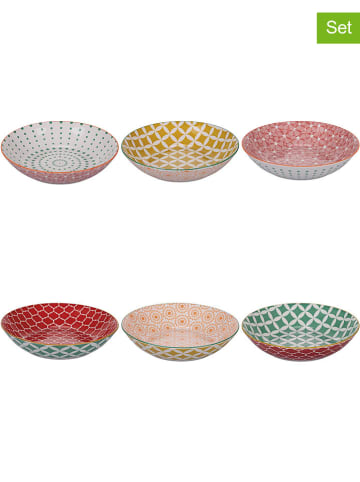 Villa d´Este 6er-Set: Suppenteller "Confusion" in Bunt - Ø 20,5 cm