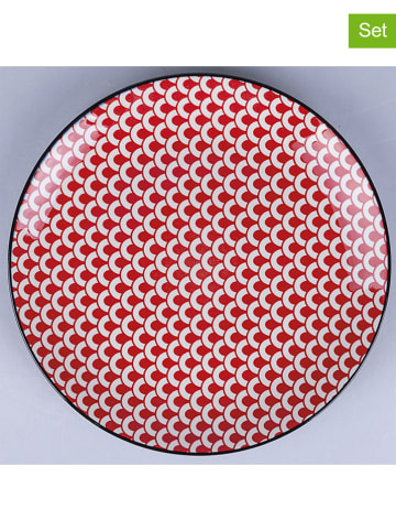 Villa d´Este Talerze obiadowe (6 szt.) "Confusion" w kolorze czerwonym - Ø 26,5 cm