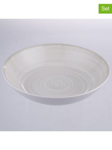 Villa d´Este Talerze głębokie (6 szt.) "Baita" w kolorze biało-zielonym - Ø 20,5 cm