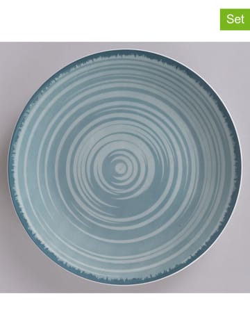 Villa d´Este 6-delige set: dinerborden "Baita" mintgroen - Ø 27 cm