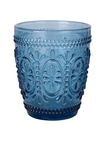 Villa d´Este 6-delige set: glazen "Imperial" blauw/transparant - 300 ml