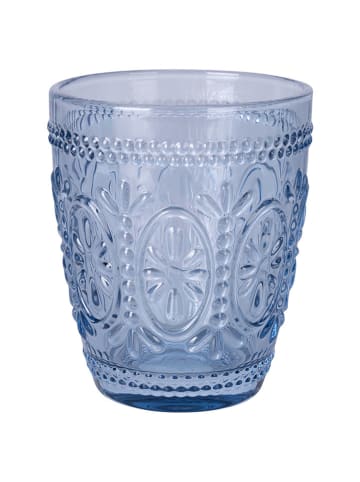 Villa d´Este 6-delige set: glazen "Imperial" blauw/transparant - 300 ml