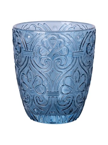 Villa d´Este 6-delige set: glazen "Granada" blauw/transparant - 300 ml