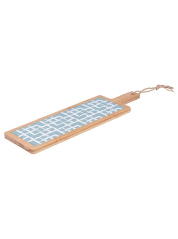 Villa d´Este Snijplank "Ginza" lichtbruin/blauw - (B)12,5 x (H)41,5 x (D)1,7 cm