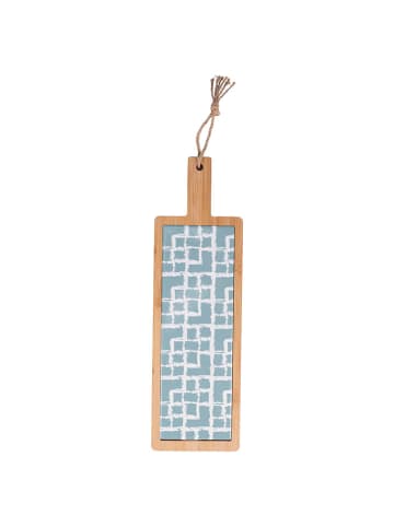 Villa d´Este Snijplank "Ginza" lichtbruin/blauw - (B)12,5 x (H)41,5 x (D)1,7 cm