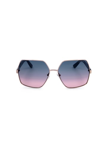 Guess Damskie okulary przeciwsłoneczne w kolorze niebieskim