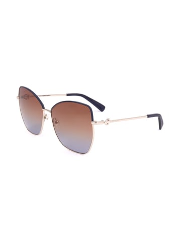 Longchamp Damskie okulary przeciwsłoneczne w kolorze złotym