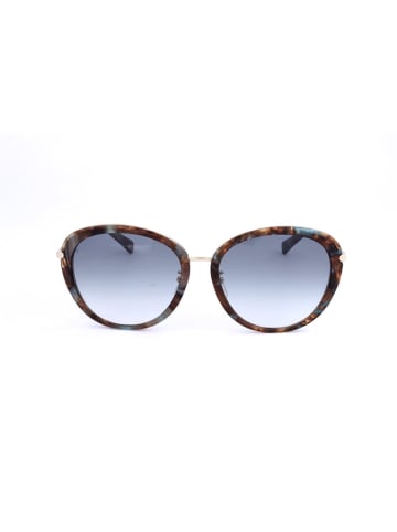 Longchamp Dameszonnebril bruin/lichtblauw/zilverkleurig