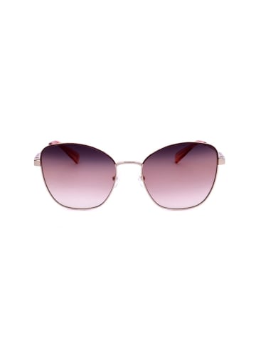 Longchamp Damskie okulary przeciwsłoneczne w kolorze srebrno-jasnoróżowym