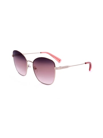 Longchamp Damskie okulary przeciwsłoneczne w kolorze srebrno-jasnoróżowym