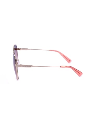 Longchamp Damskie okulary przeciwsłoneczne w kolorze srebrno-jasnoróżowym
