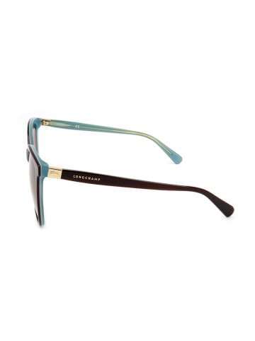 Longchamp Damskie okulary przeciwsłoneczne w kolorze brązowo-błękitnym