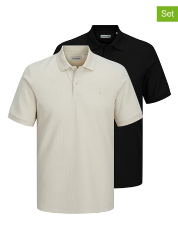 Jack & Jones 2-delige set: poloshirts beige/zwart