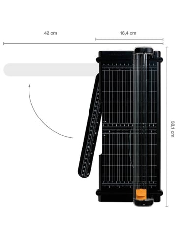 Fiskars Papierschneidemaschine ''SureCut'' in Schwarz - (L)30 cm