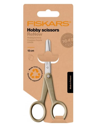 Fiskars Nożyczki "ReNew" w kolorze beżowym do rękodzieła - dł. 13 cm