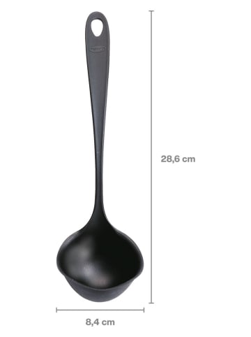 Fiskars Pollepel "Essential" zwart - (L)28,6 cm