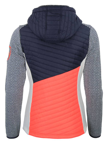 Peak Mountain Übergangsjacke in Dunkelblau/ Orange/ Weiß