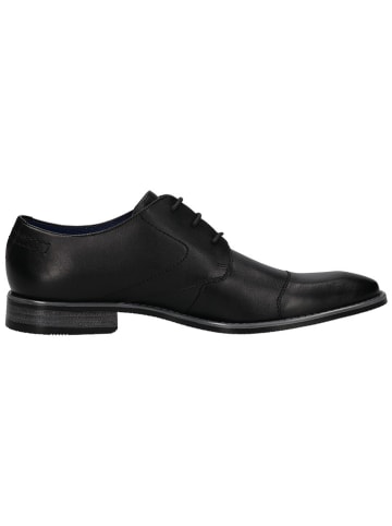Bugatti Leder-Schnürschuhe in Schwarz