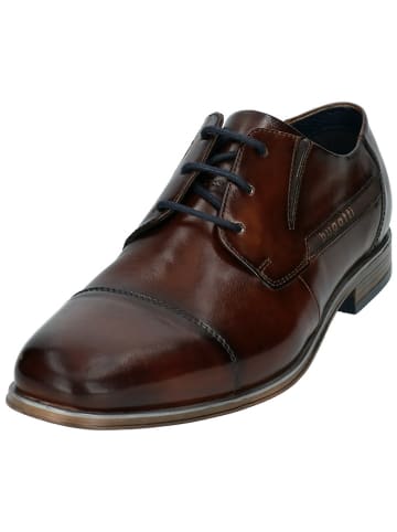 Bugatti Leder-Schnürschuhe in Braun