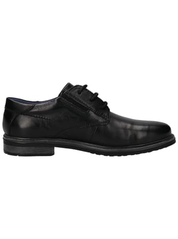 Bugatti Leder-Schnürschuhe in Schwarz