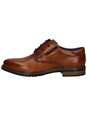 Bugatti Leder-Schnürschuhe in Hellbraun