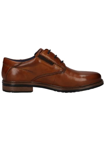 Bugatti Leder-Schnürschuhe in Hellbraun