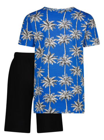 Vingino Pyjama in Blau/ Schwarz/ Weiß