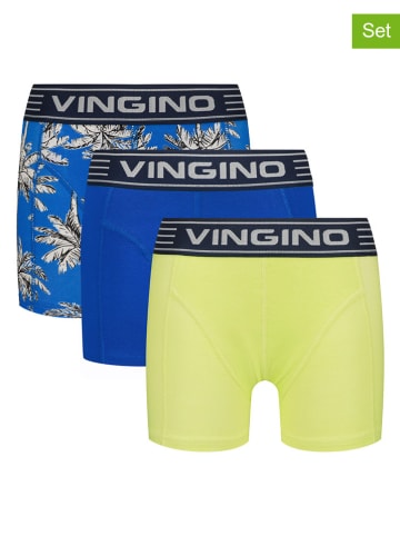 Vingino 3er-Set: Boxershorts in Blau/ Gelb