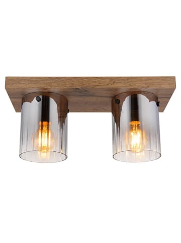 Globo lighting Deckenleuchte "Underwood" in Braun/ Grau - (B)41 x (H)18 x (T)16 cm