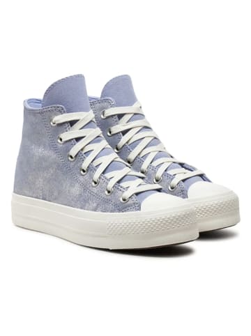 Converse Leder-Sneakers "Chuck Taylor Lift" in Silber/ Lila