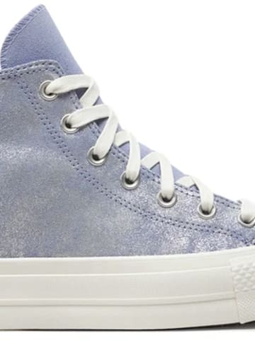 Converse Leder-Sneakers "Chuck Taylor Lift" in Silber/ Lila