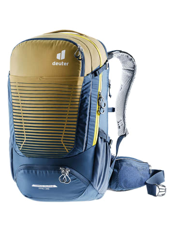 Deuter Fahrradrucksack "Trans Alpine Pro 28" in Blau/ Gelb - (B)29 x (H)54 x (T)21 cm