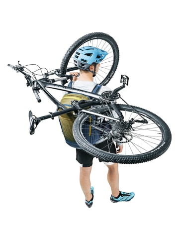 Deuter Fahrradrucksack "Trans Alpine Pro 28" in Blau/ Gelb - (B)29 x (H)54 x (T)21 cm